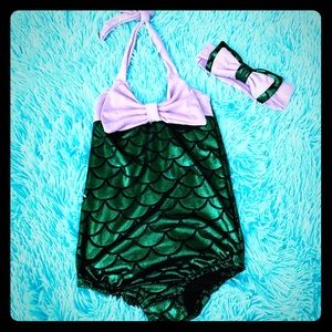 Mermaid One Piece Swim Suit 3T
